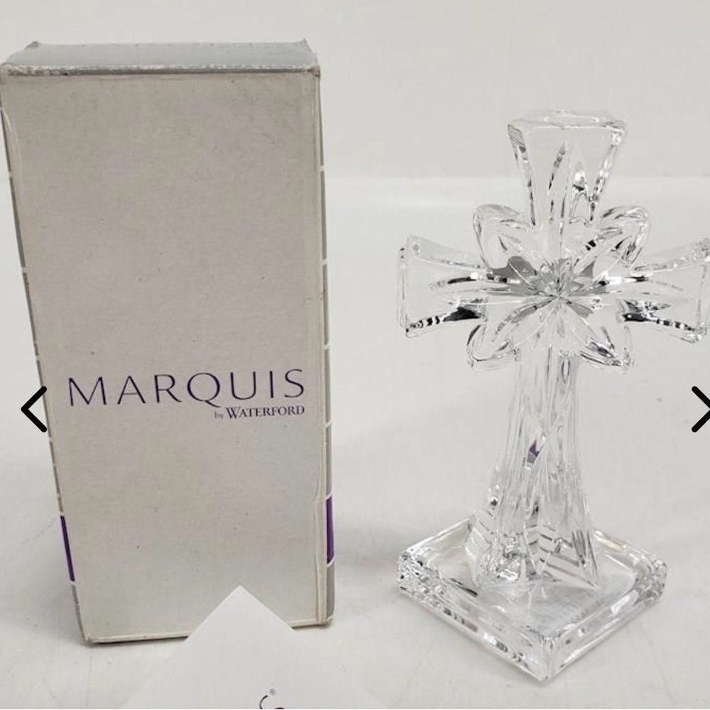 Religious Crystal Cross by Waterford Fine Crystal 4" original box - Picture 8 of 8